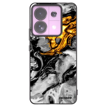 Picasee silikonový černý obal pro Xiaomi Redmi Note 13 Pro 5G - Black Gold 2