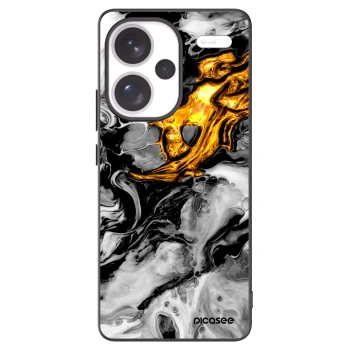 Picasee silikonový černý obal pro Xiaomi Redmi Note 13 Pro+ 5G - Black Gold 2