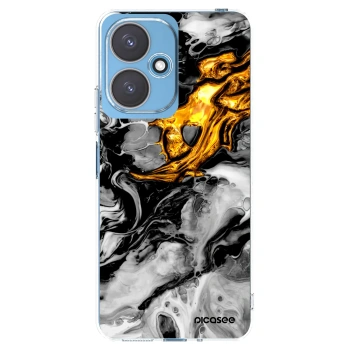 Picasee silikonový průhledný obal pro Xiaomi Redmi 13C 5G - Black Gold 2