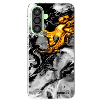 Picasee silikonový průhledný obal pro Samsung Galaxy A26 5G A266B - Black Gold 2