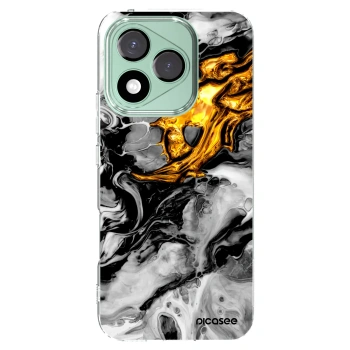Picasee silikonový průhledný obal pro Honor 400 Lite 5G - Black Gold 2