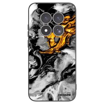 Picasee silikonový černý obal pro Xiaomi Redmi Note 15 Pro 4G - Black Gold 2