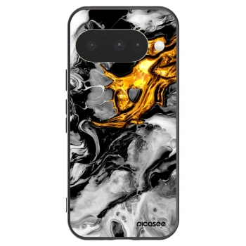 Picasee silikonový černý obal pro Google Pixel 10 - Black Gold 2