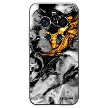 Picasee silikonový černý obal pro Xiaomi 17 Ultra - Black Gold 2