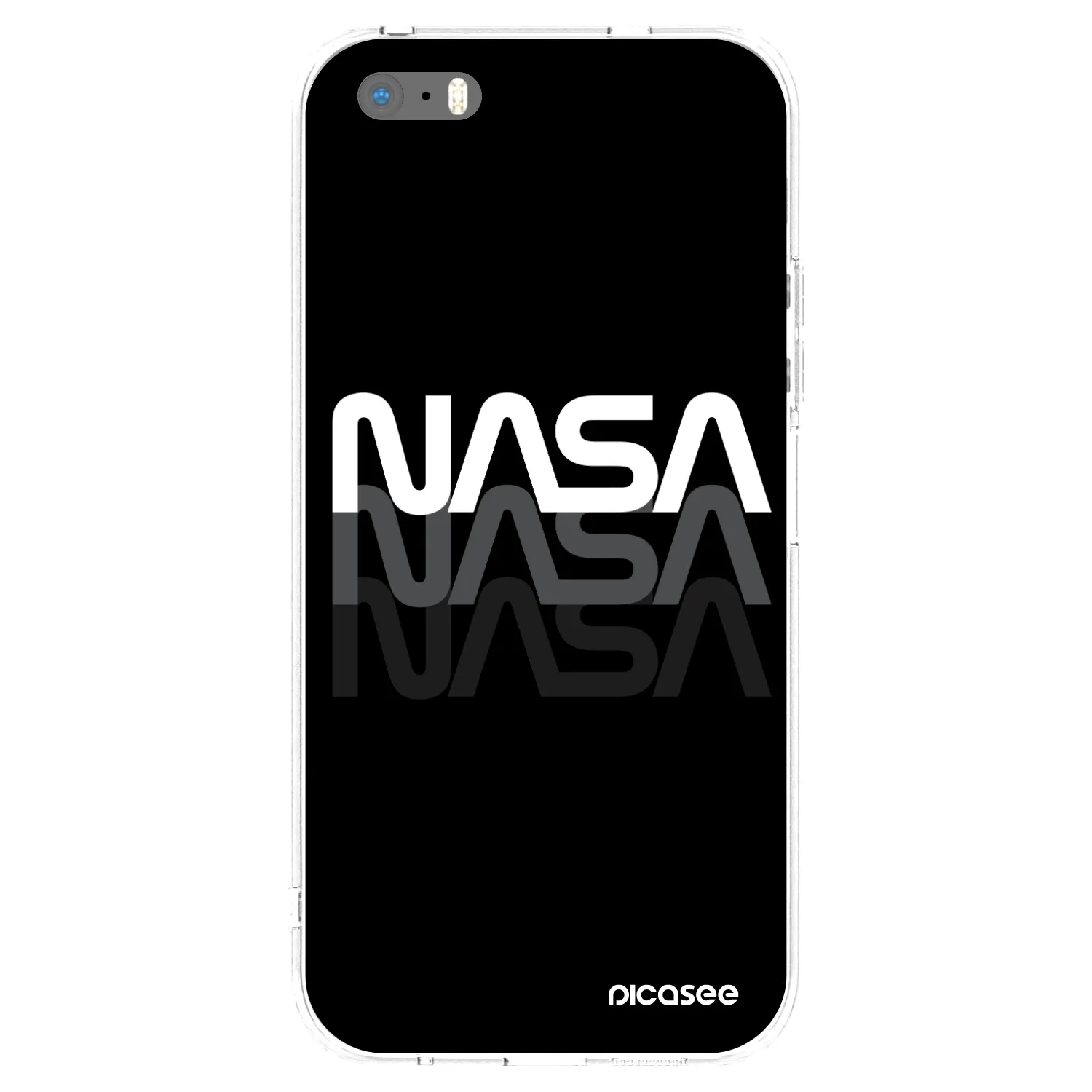 Picasee silikonový průhledný obal pro Apple iPhone 5/5S/SE - NASA Triple