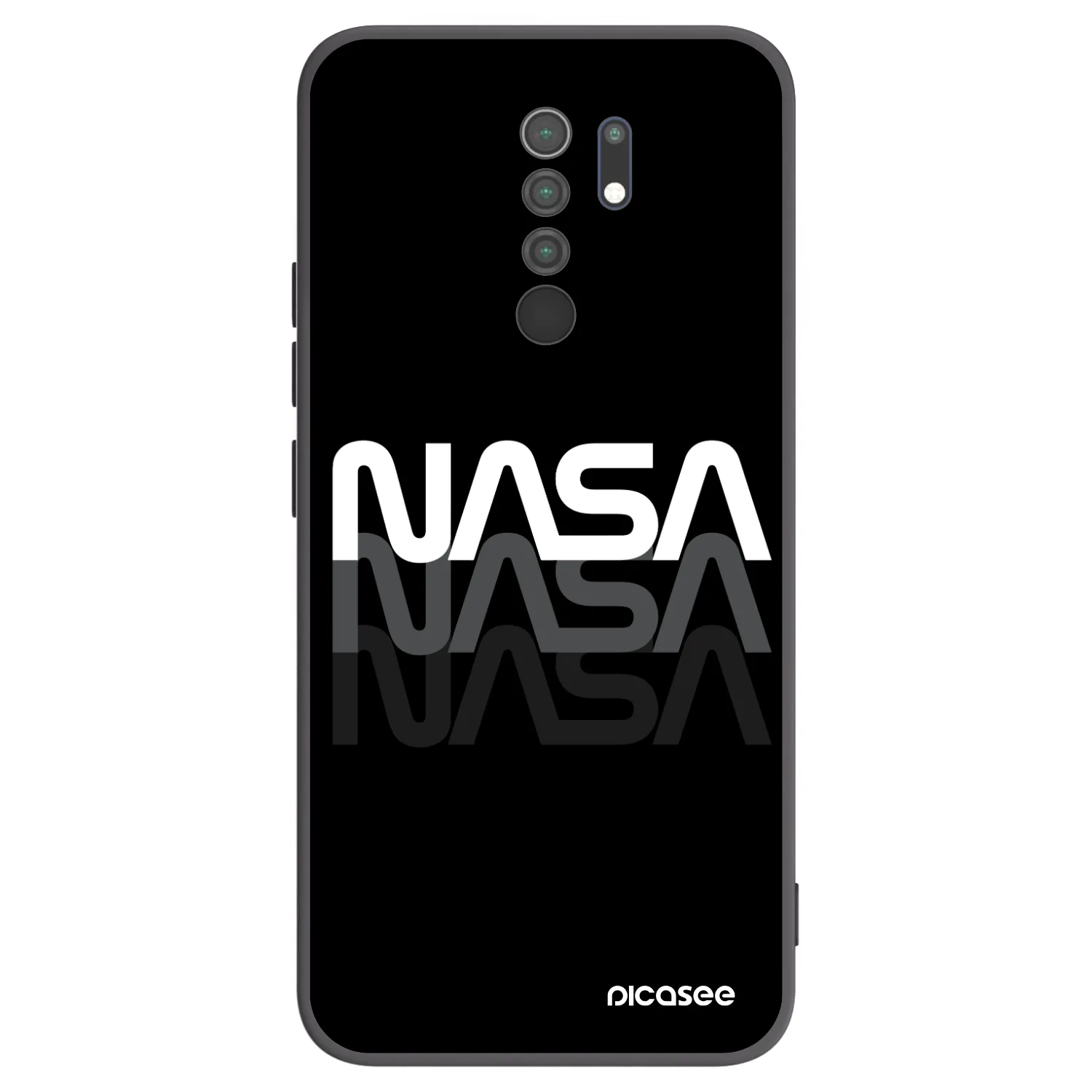 Picasee silikonový černý obal pro Xiaomi Redmi 9 - NASA Triple