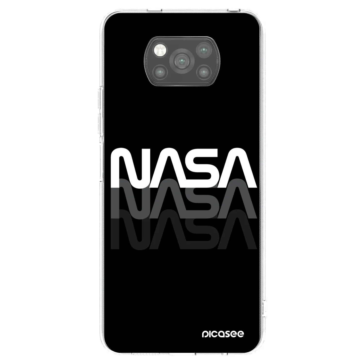 Picasee silikonový černý obal pro Xiaomi Poco X3 - NASA Triple