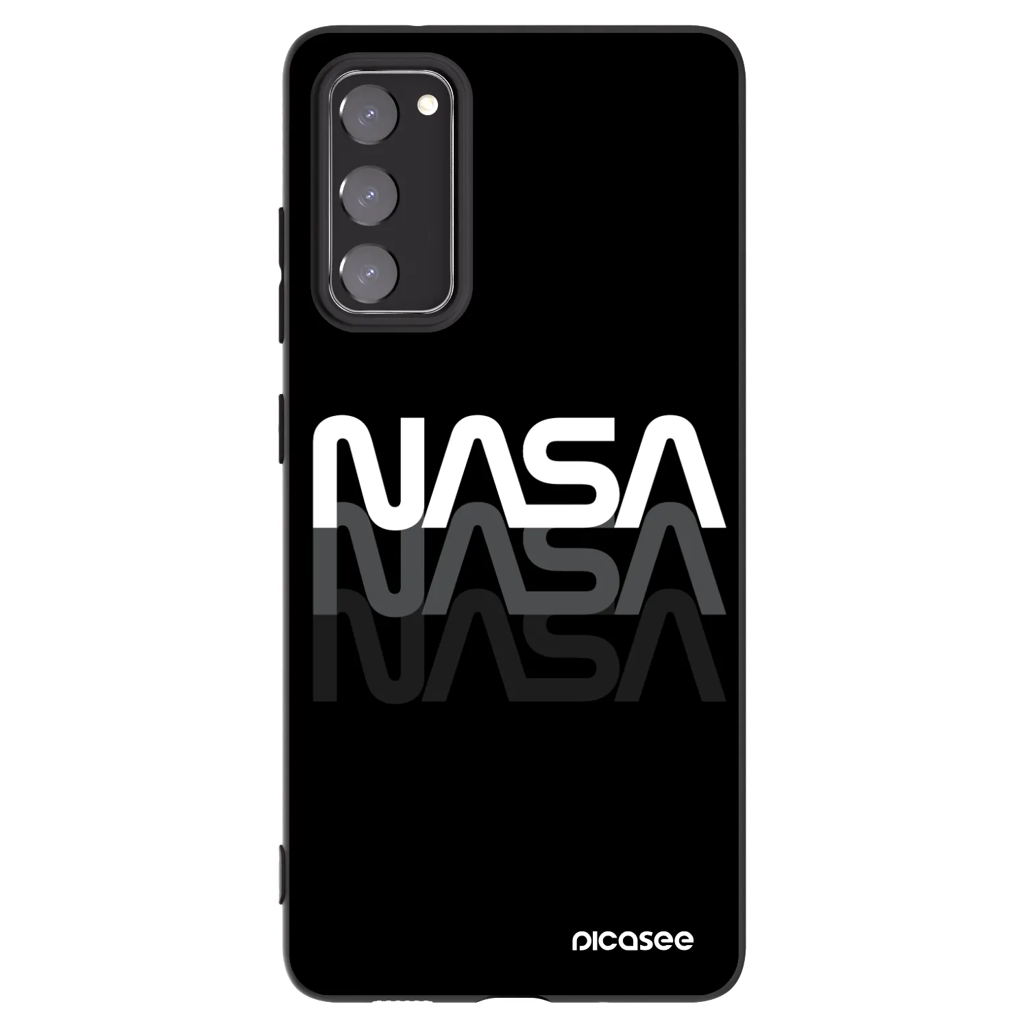 Picasee silikonový černý obal pro Samsung Galaxy S20 FE - NASA Triple