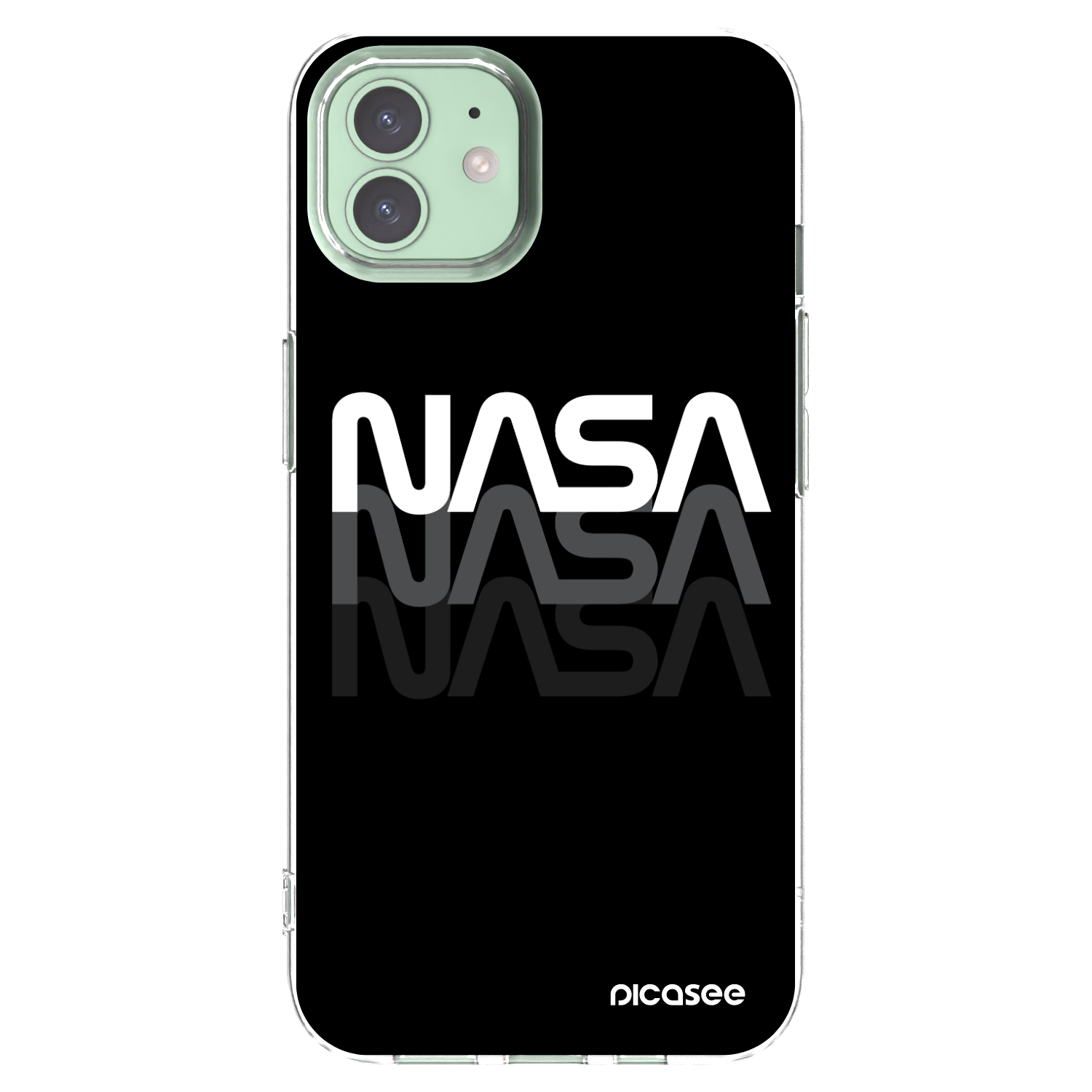 Picasee silikonový průhledný obal pro Apple iPhone 12 - NASA Triple