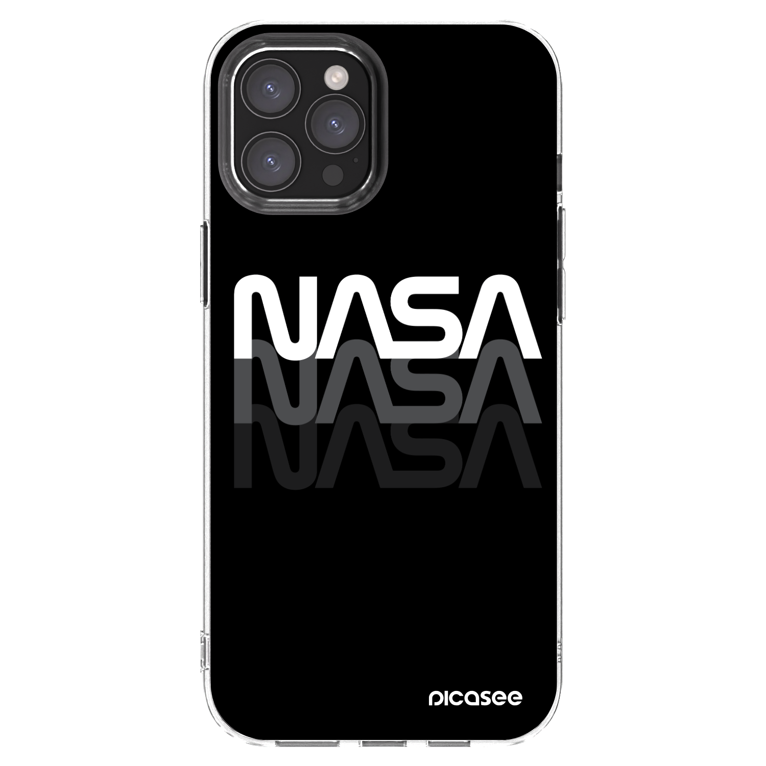 Picasee silikonový průhledný obal pro Apple iPhone 12 Pro Max - NASA Triple