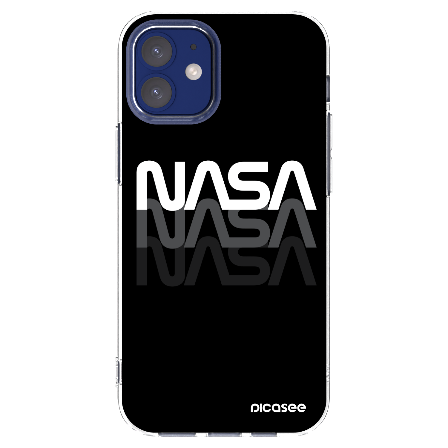 Picasee silikonový průhledný obal pro Apple iPhone 12 mini - NASA Triple
