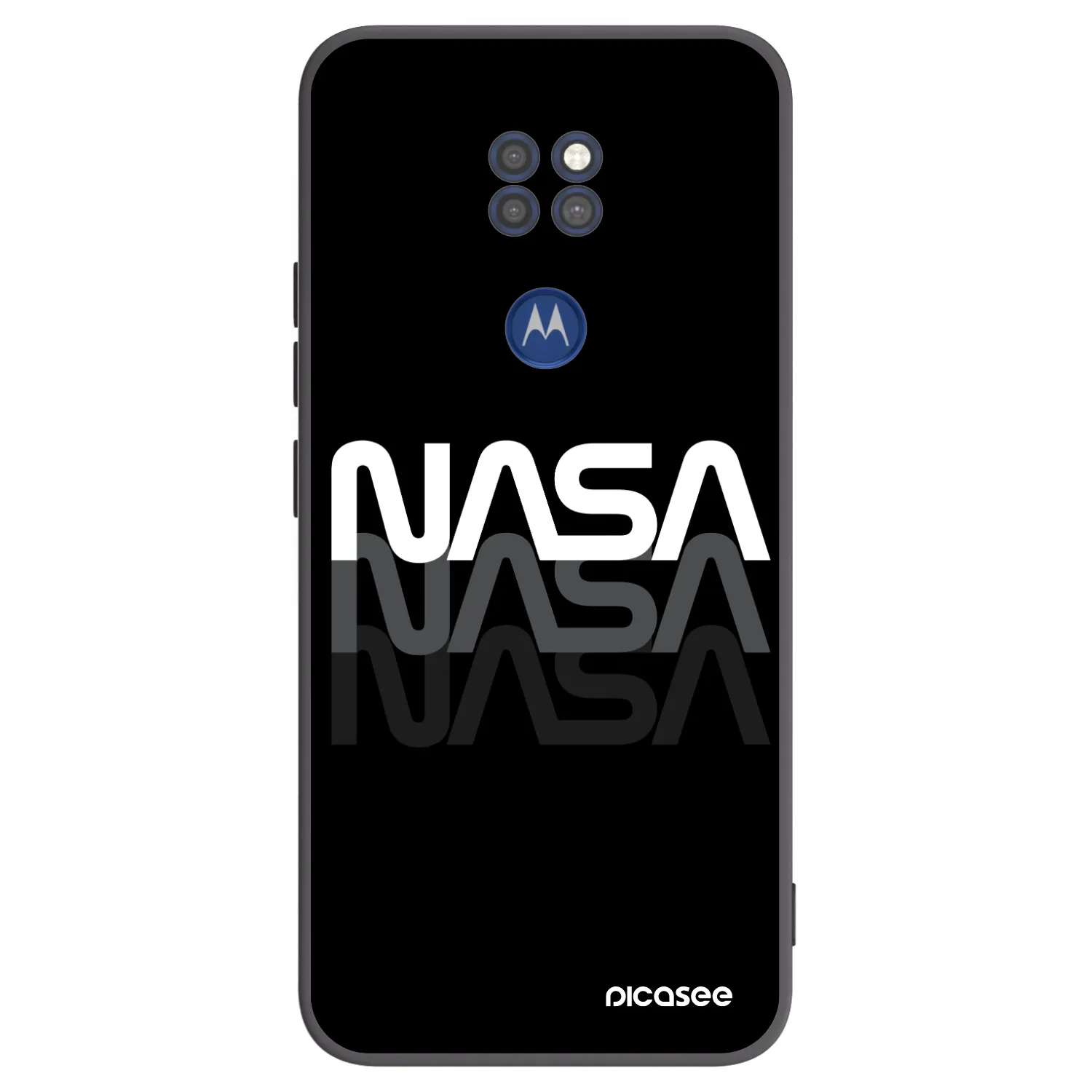 Picasee silikonový černý obal pro Motorola Moto G9 Play - NASA Triple