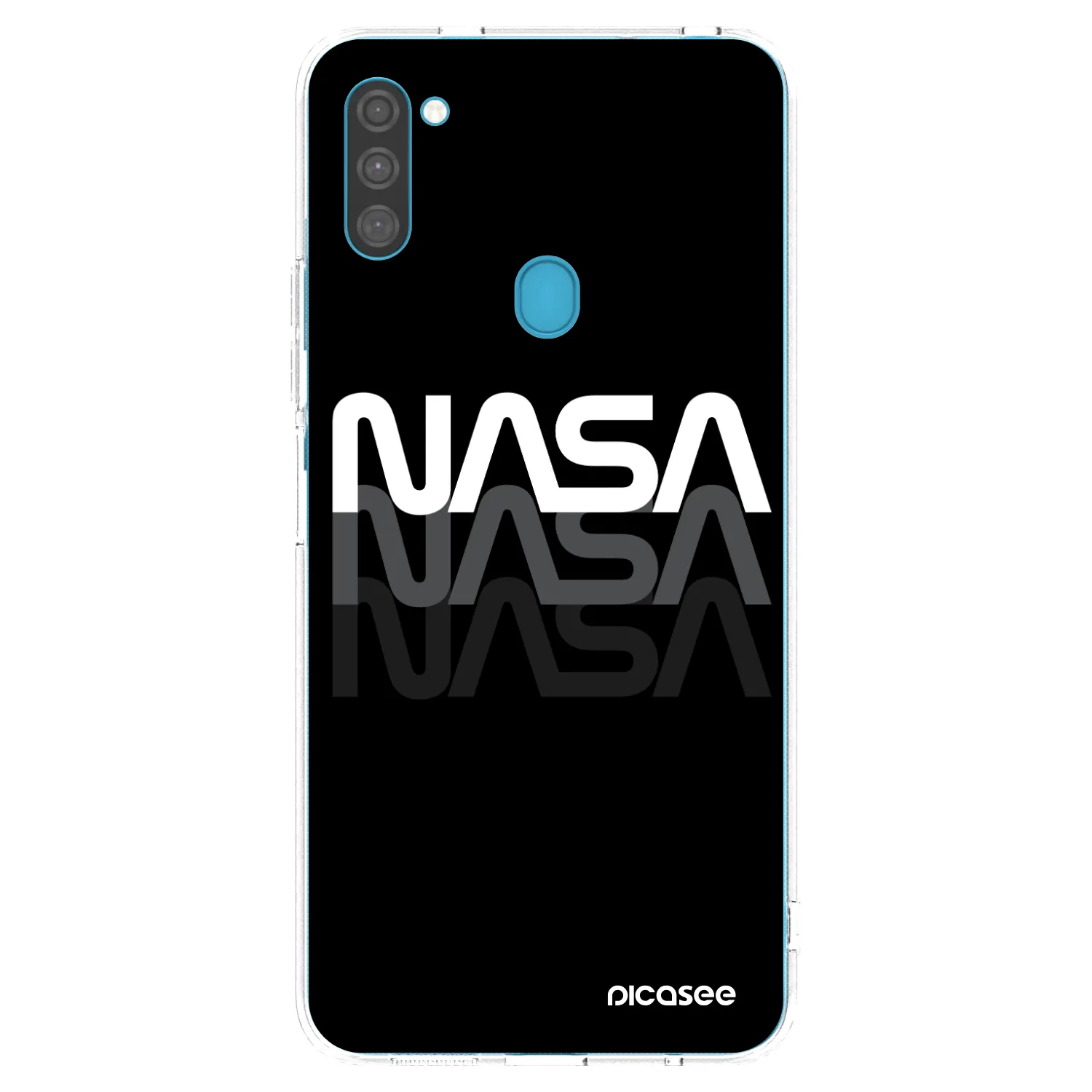 Picasee silikonový průhledný obal pro Samsung Galaxy M11 - NASA Triple