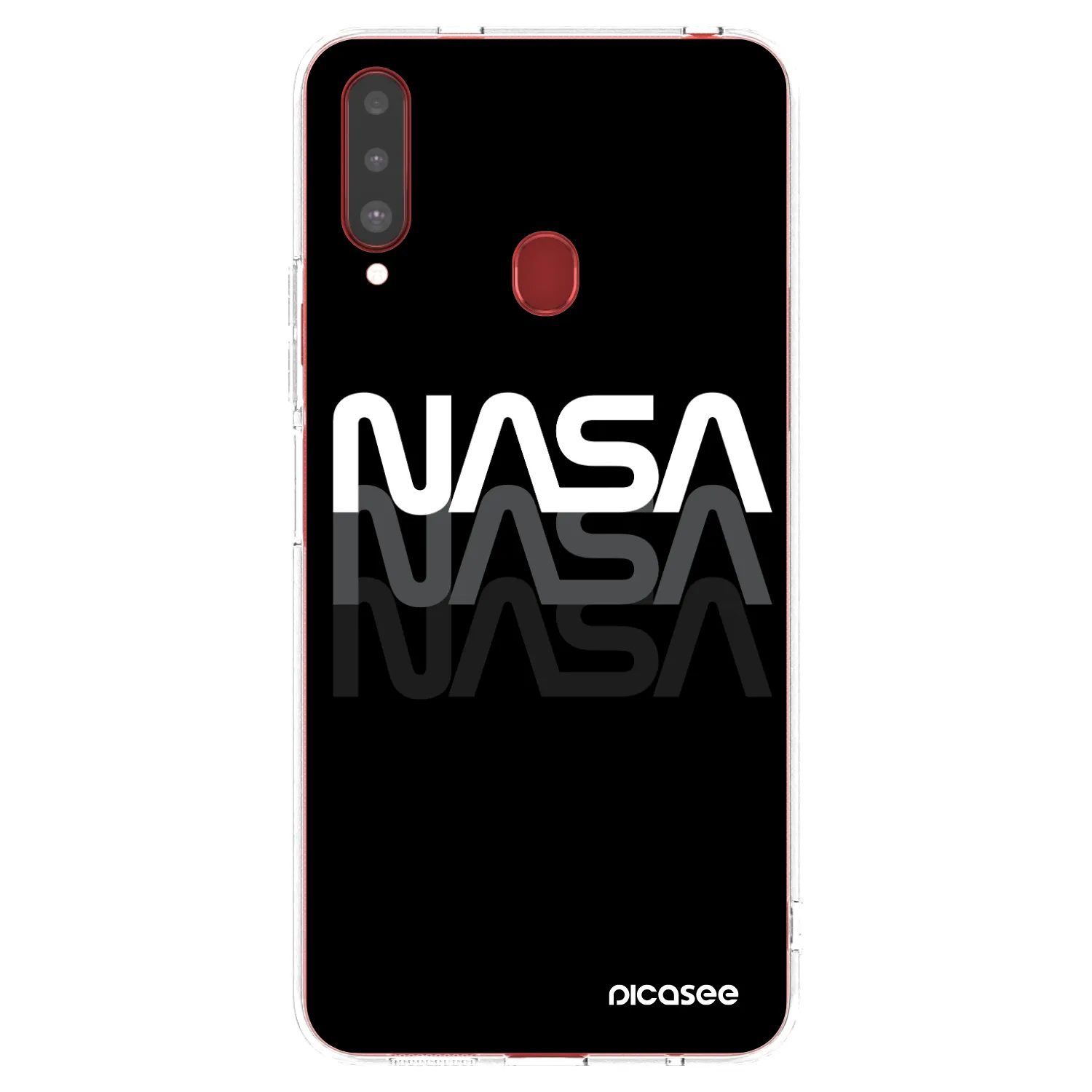 Picasee silikonový průhledný obal pro Samsung Galaxy A20s - NASA Triple