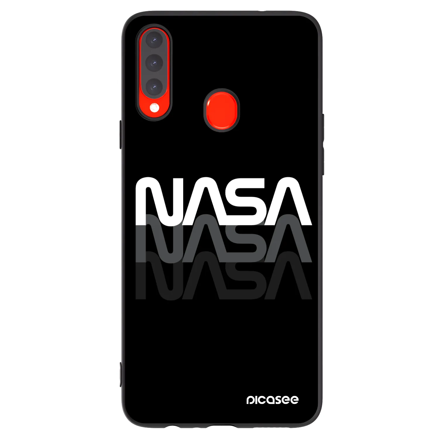 Picasee silikonový černý obal pro Samsung Galaxy A20s - NASA Triple