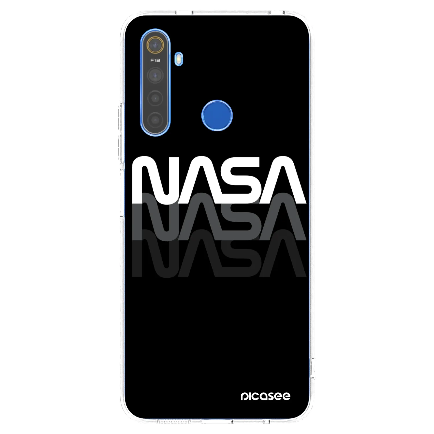 Picasee silikonový průhledný obal pro Realme 5 - NASA Triple