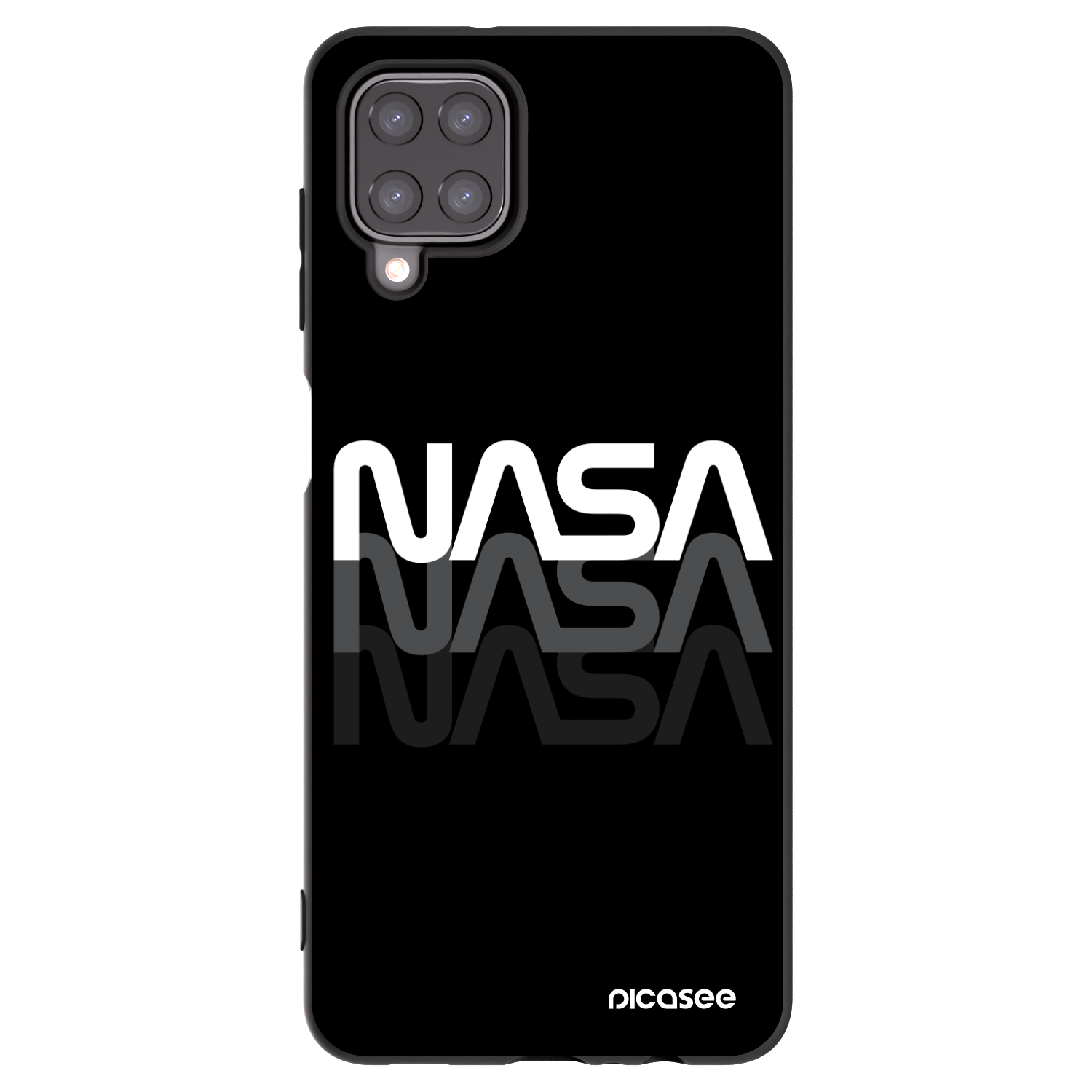 Picasee silikonový černý obal pro Samsung Galaxy A12 A125F - NASA Triple