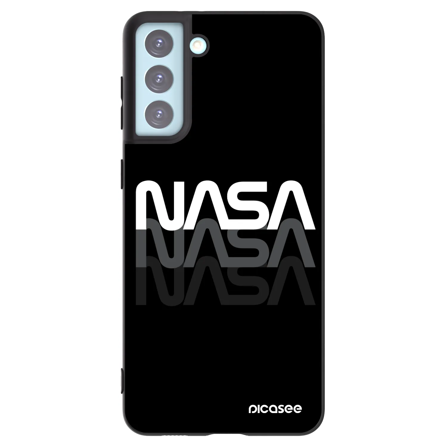 Picasee silikonový černý obal pro Samsung Galaxy S21+ 5G G996F - NASA Triple