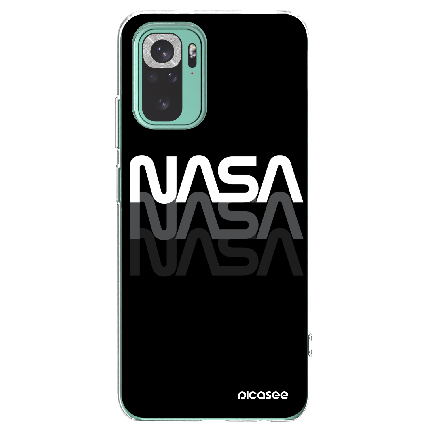 Picasee silikonový průhledný obal pro Xiaomi Redmi Note 10 Pro - NASA Triple