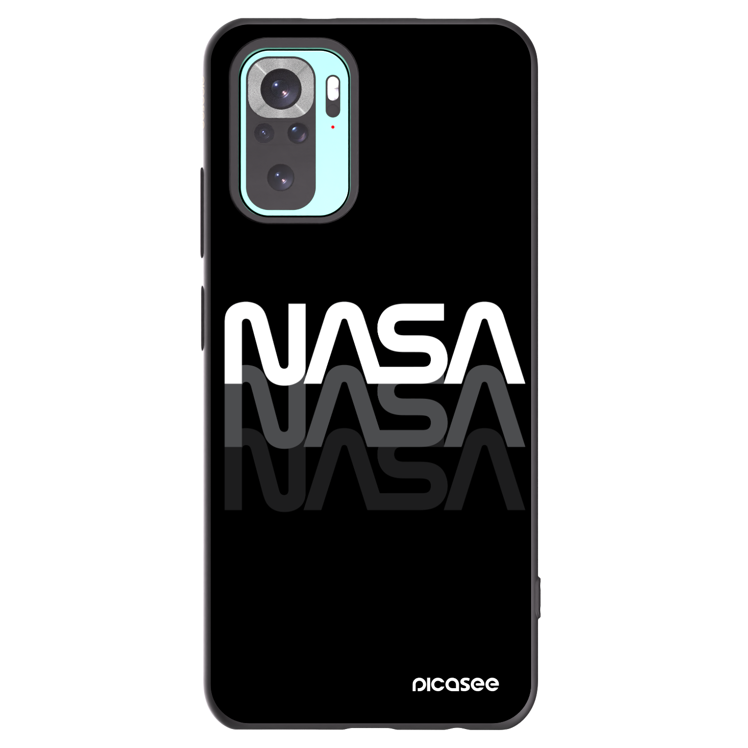 Picasee silikonový černý obal pro Xiaomi Redmi Note 10 Pro - NASA Triple