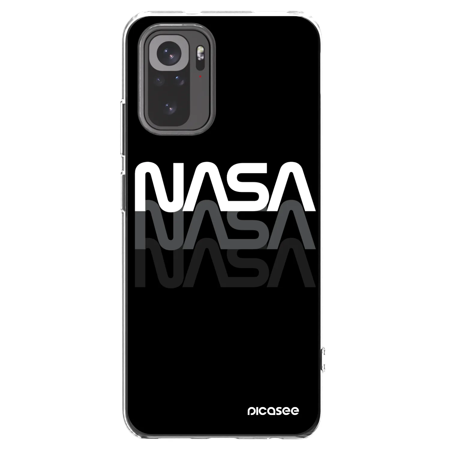 Picasee silikonový průhledný obal pro Xiaomi Redmi Note 10S - NASA Triple