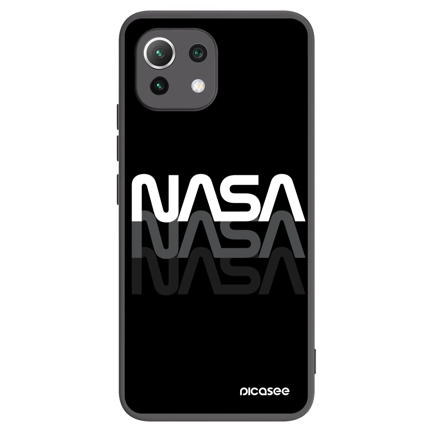 Picasee silikonový černý obal pro Xiaomi Mi 11 Lite - NASA Triple