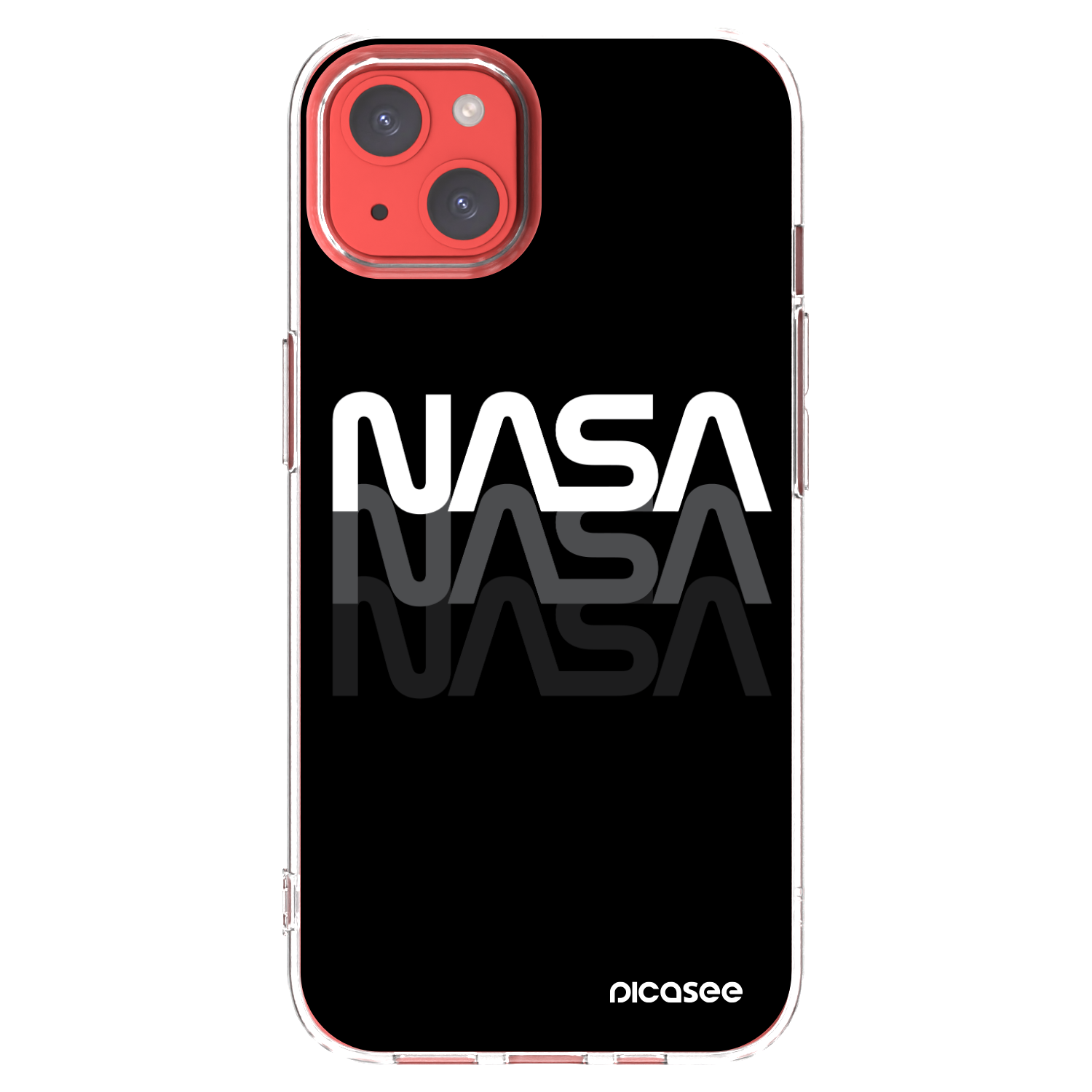 Picasee silikonový průhledný obal pro Apple iPhone 13 - NASA Triple