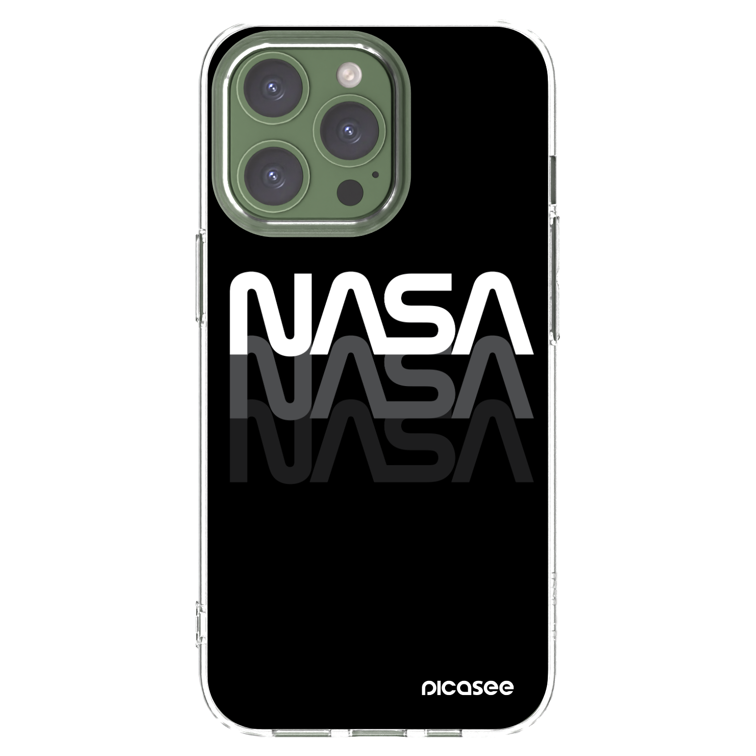Picasee silikonový průhledný obal pro Apple iPhone 13 Pro - NASA Triple