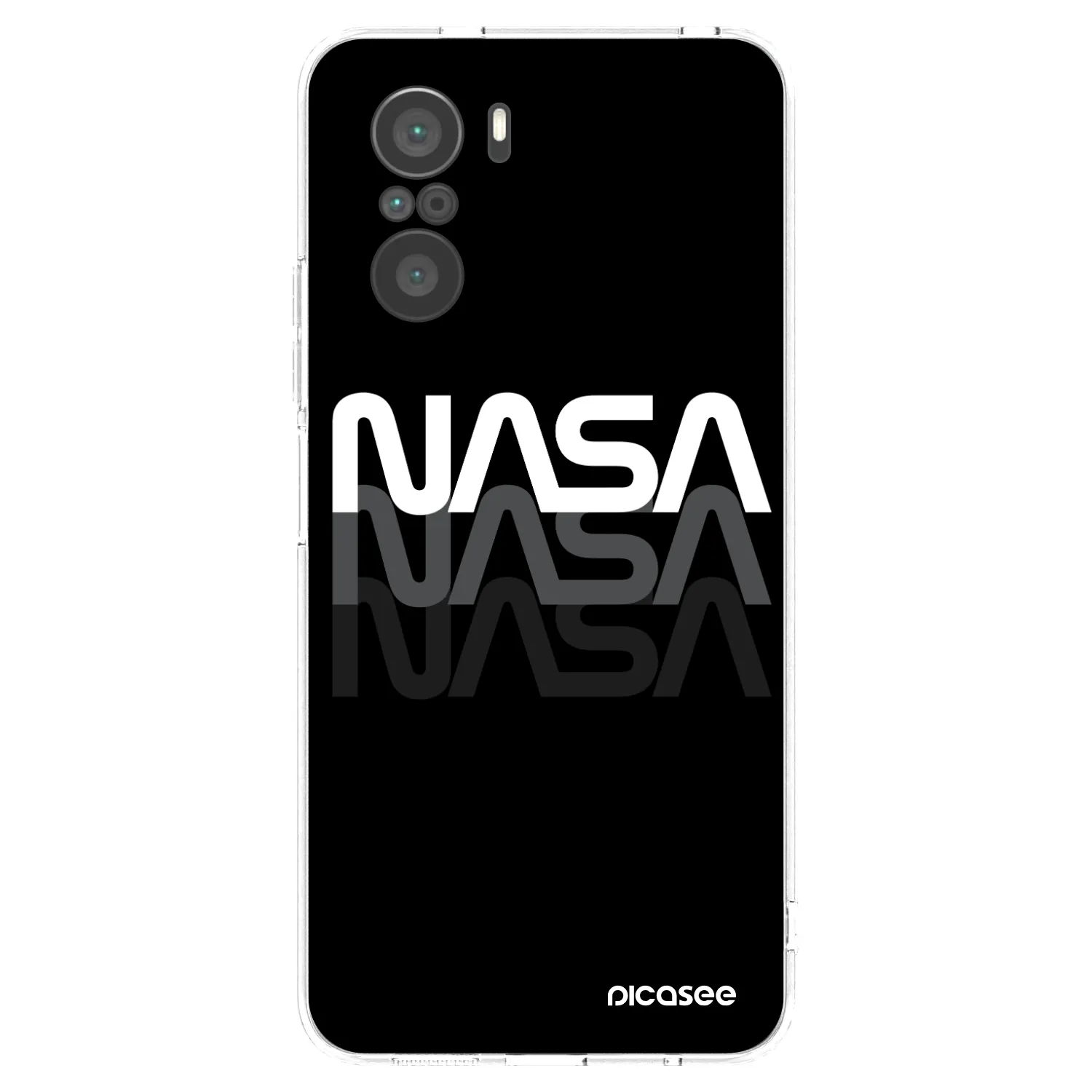 Picasee silikonový průhledný obal pro Xiaomi Poco F3 - NASA Triple