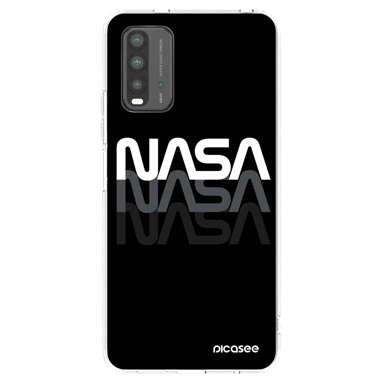 Picasee silikonový průhledný obal pro Xiaomi Redmi 9T - NASA Triple