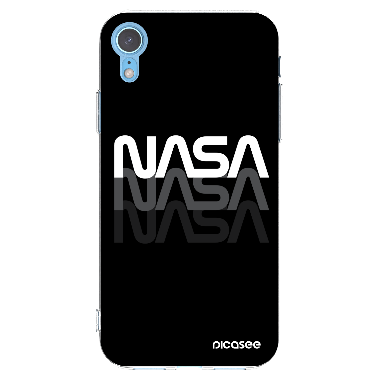 Picasee silikonový průhledný obal pro Apple iPhone XR - NASA Triple