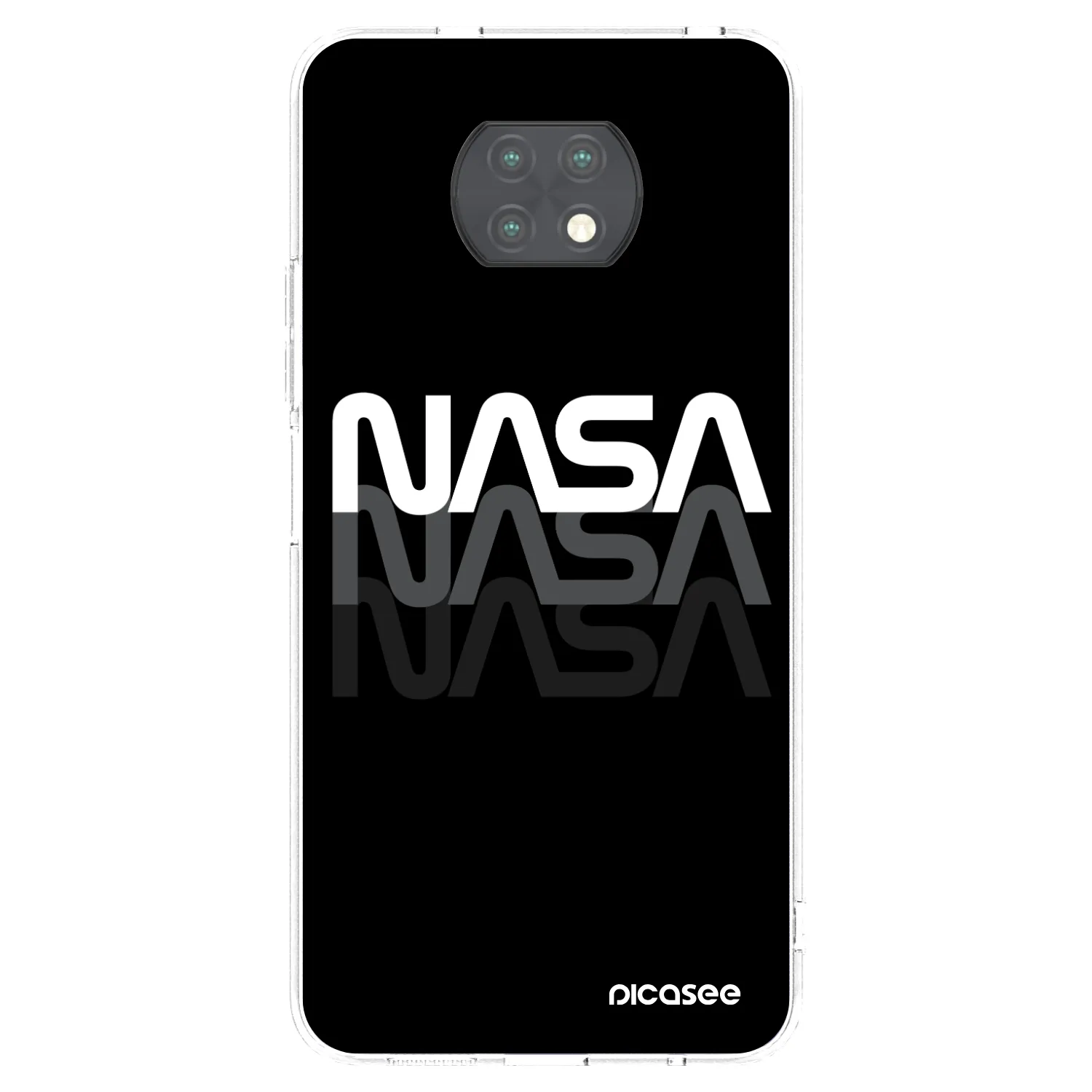 Picasee silikonový průhledný obal pro Xiaomi Redmi Note 9T - NASA Triple