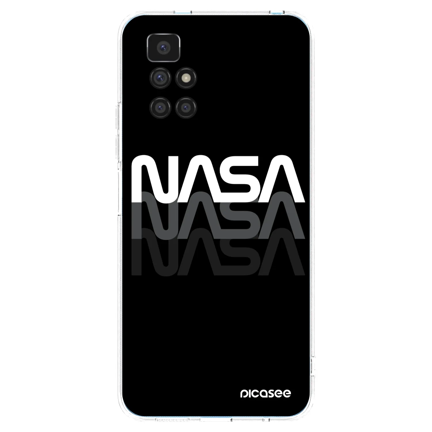 Picasee silikonový průhledný obal pro Xiaomi Redmi 10 - NASA Triple