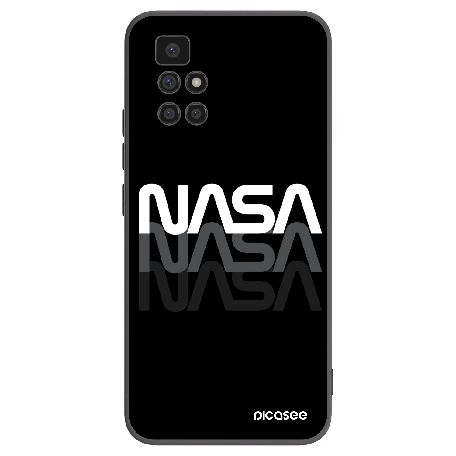 Picasee silikonový černý obal pro Xiaomi Redmi 10 - NASA Triple