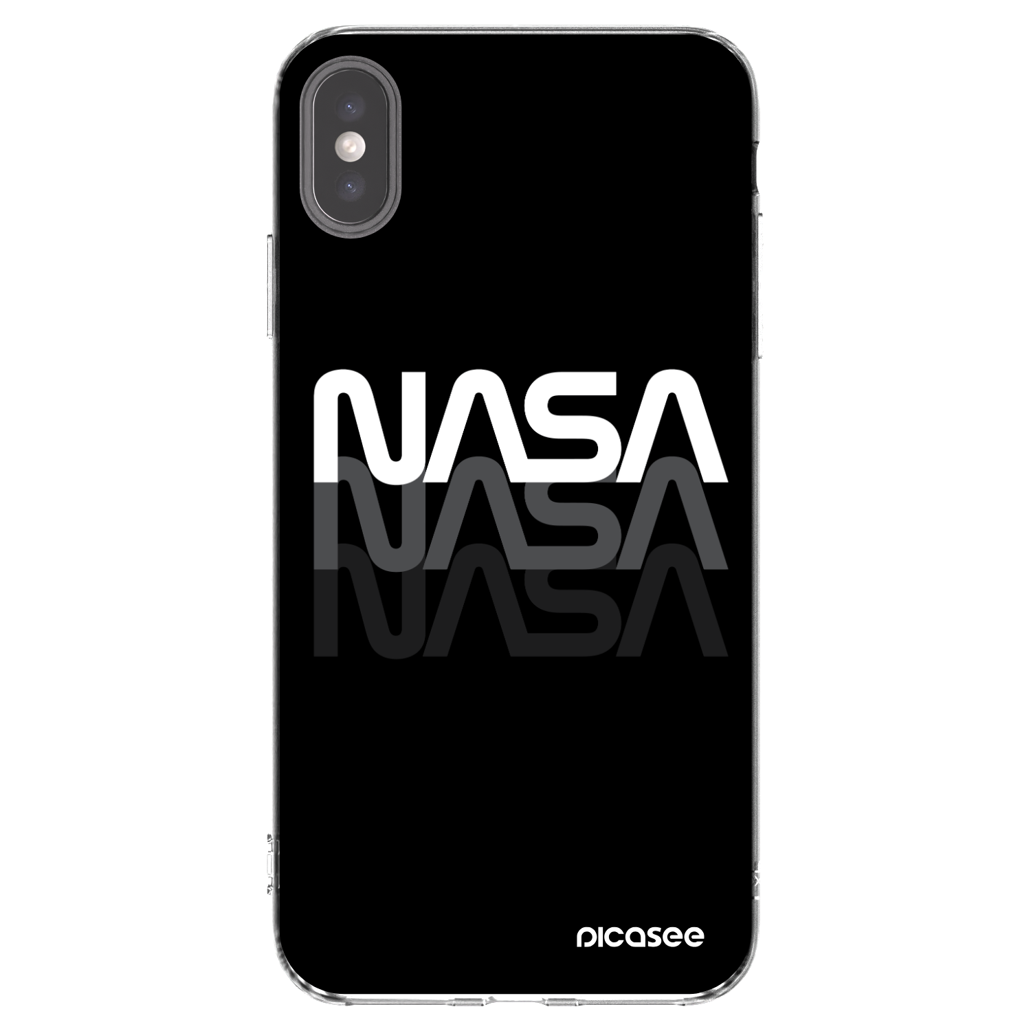 Picasee silikonový průhledný obal pro Apple iPhone XS Max - NASA Triple