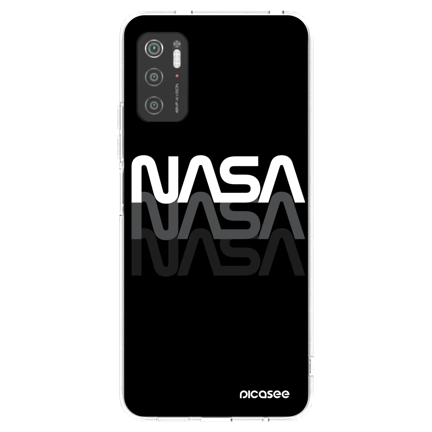 Picasee silikonový průhledný obal pro Xiaomi Poco M3 Pro 5G - NASA Triple