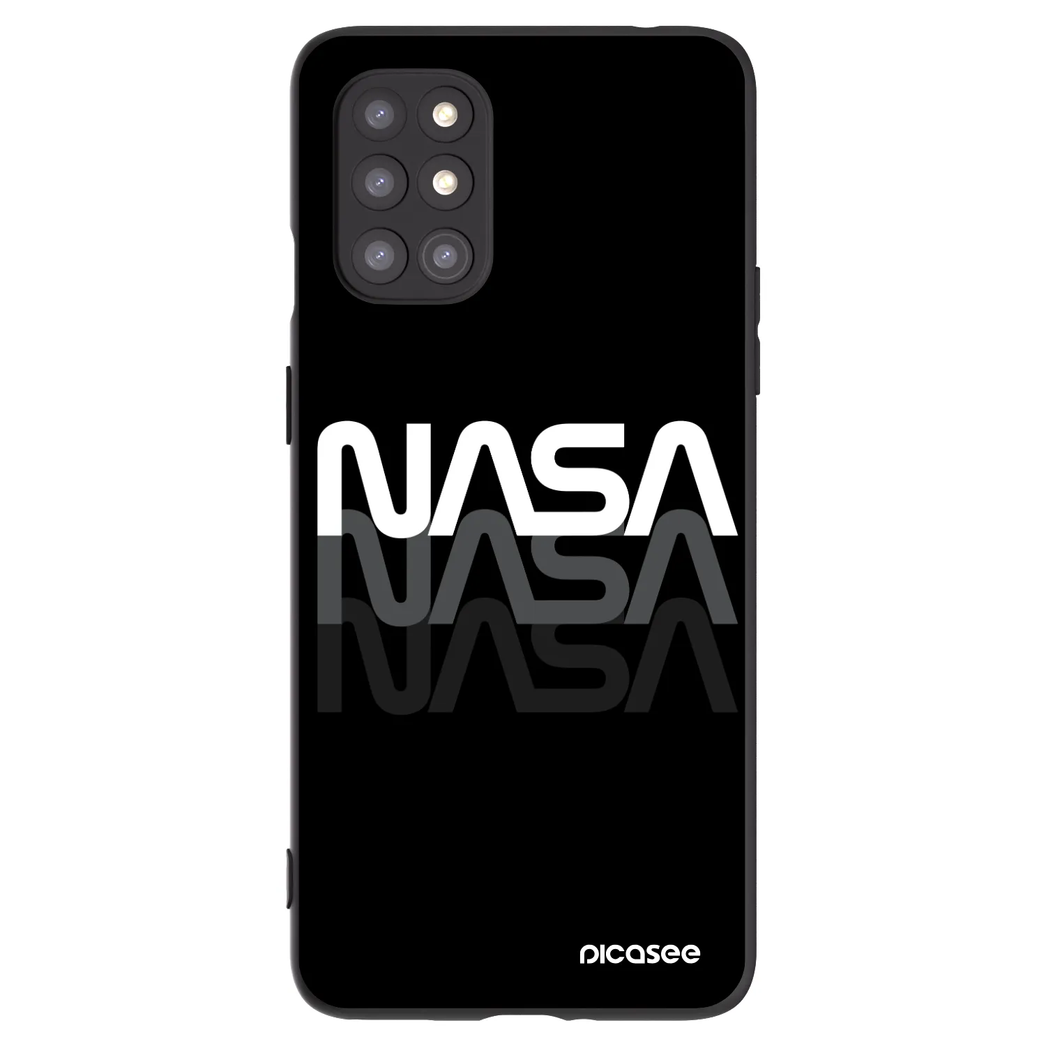 Picasee silikonový černý obal pro OnePlus 8T - NASA Triple