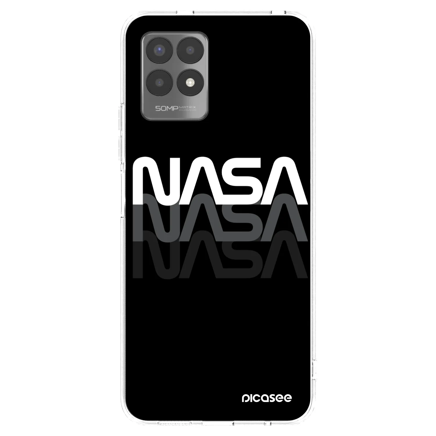 Picasee silikonový průhledný obal pro Realme 8i - NASA Triple