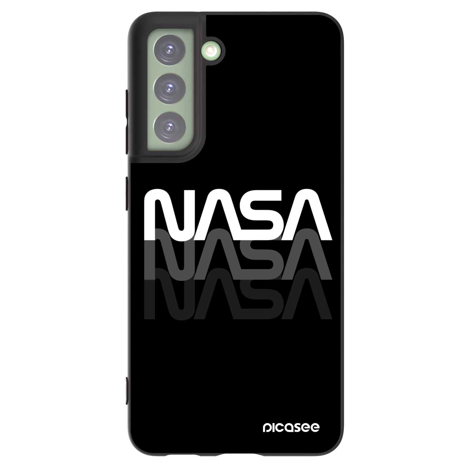Picasee silikonový černý obal pro Samsung Galaxy S21 FE 5G - NASA Triple