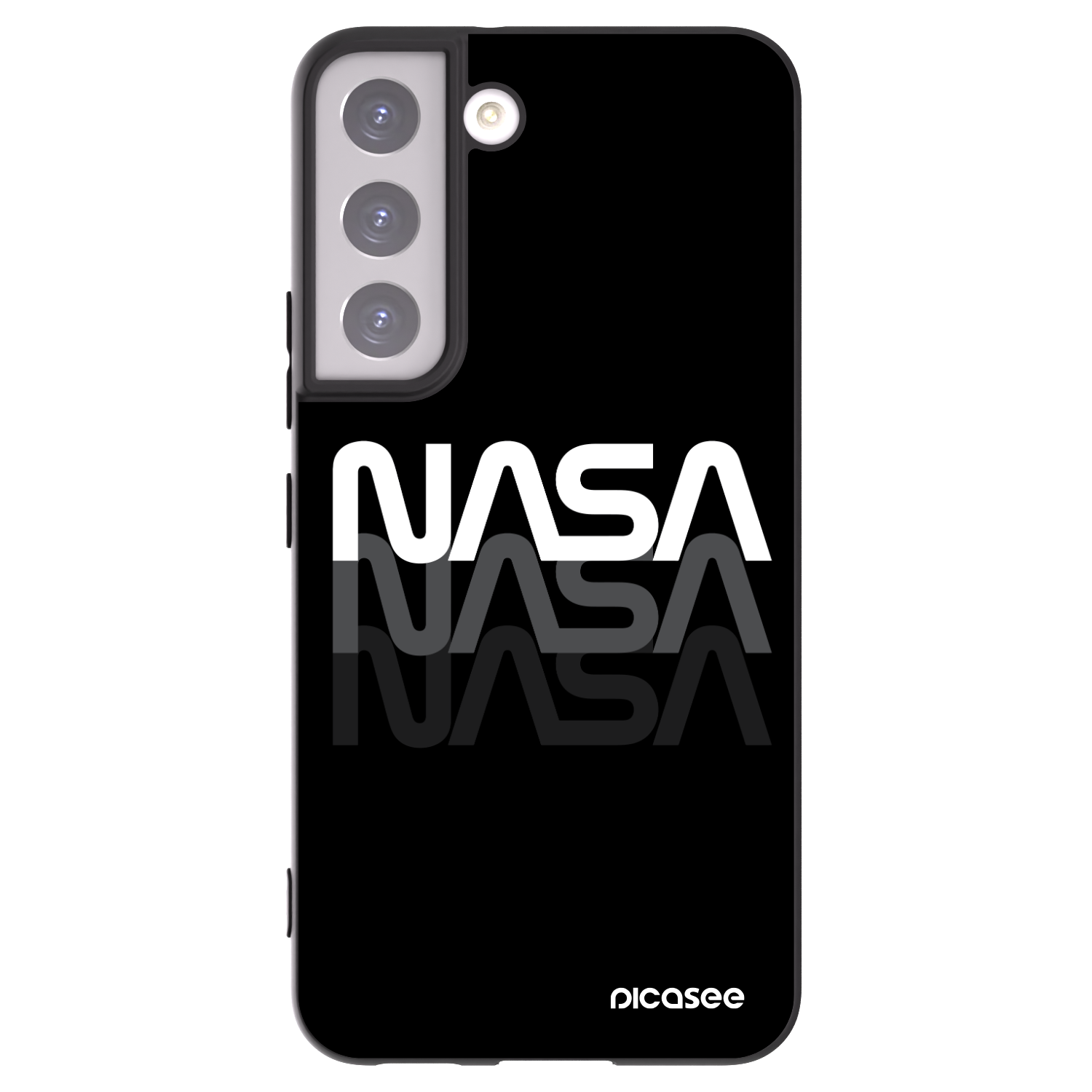 Picasee silikonový černý obal pro Samsung Galaxy S22 5G - NASA Triple