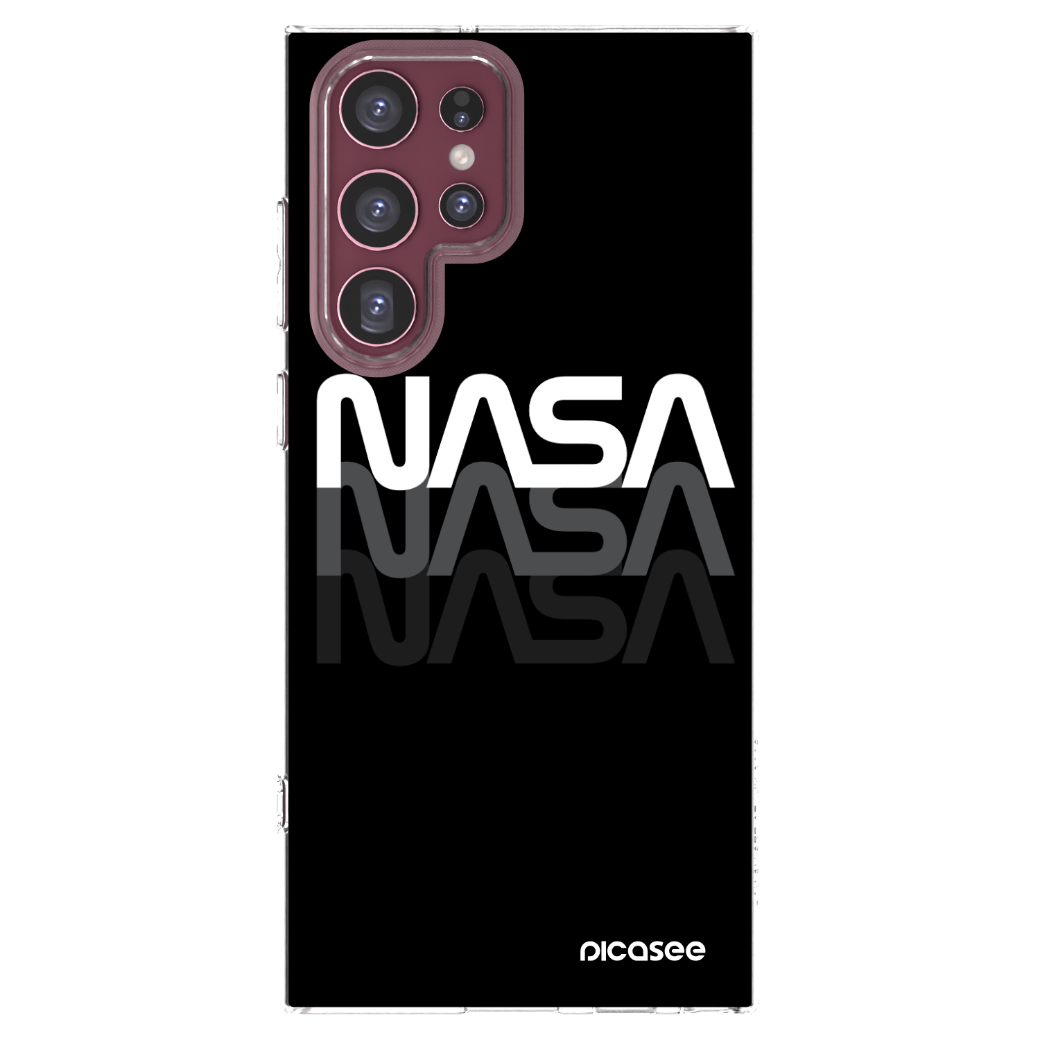 Picasee silikonový průhledný obal pro Samsung Galaxy S22 Ultra 5G - NASA Triple