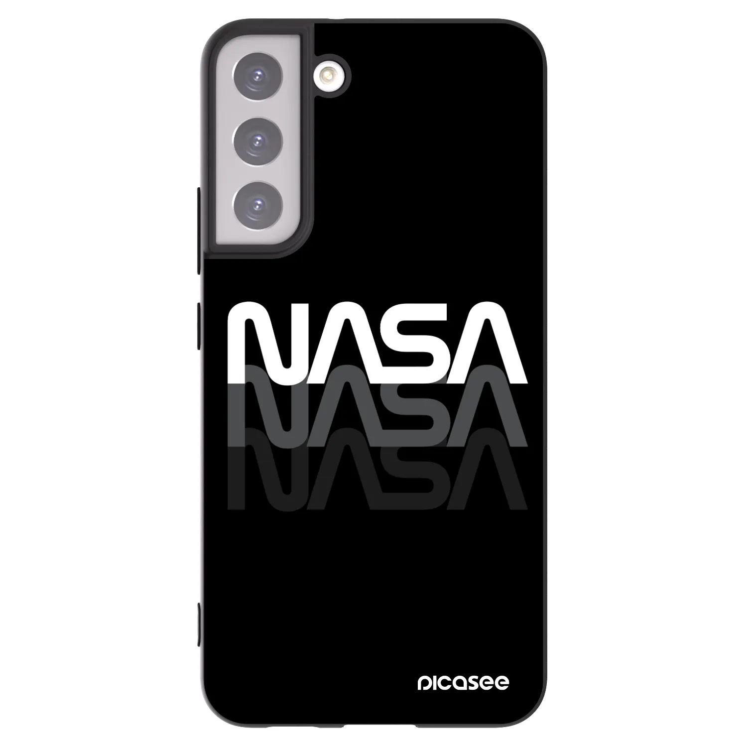 Picasee silikonový černý obal pro Samsung Galaxy S22+ 5G - NASA Triple