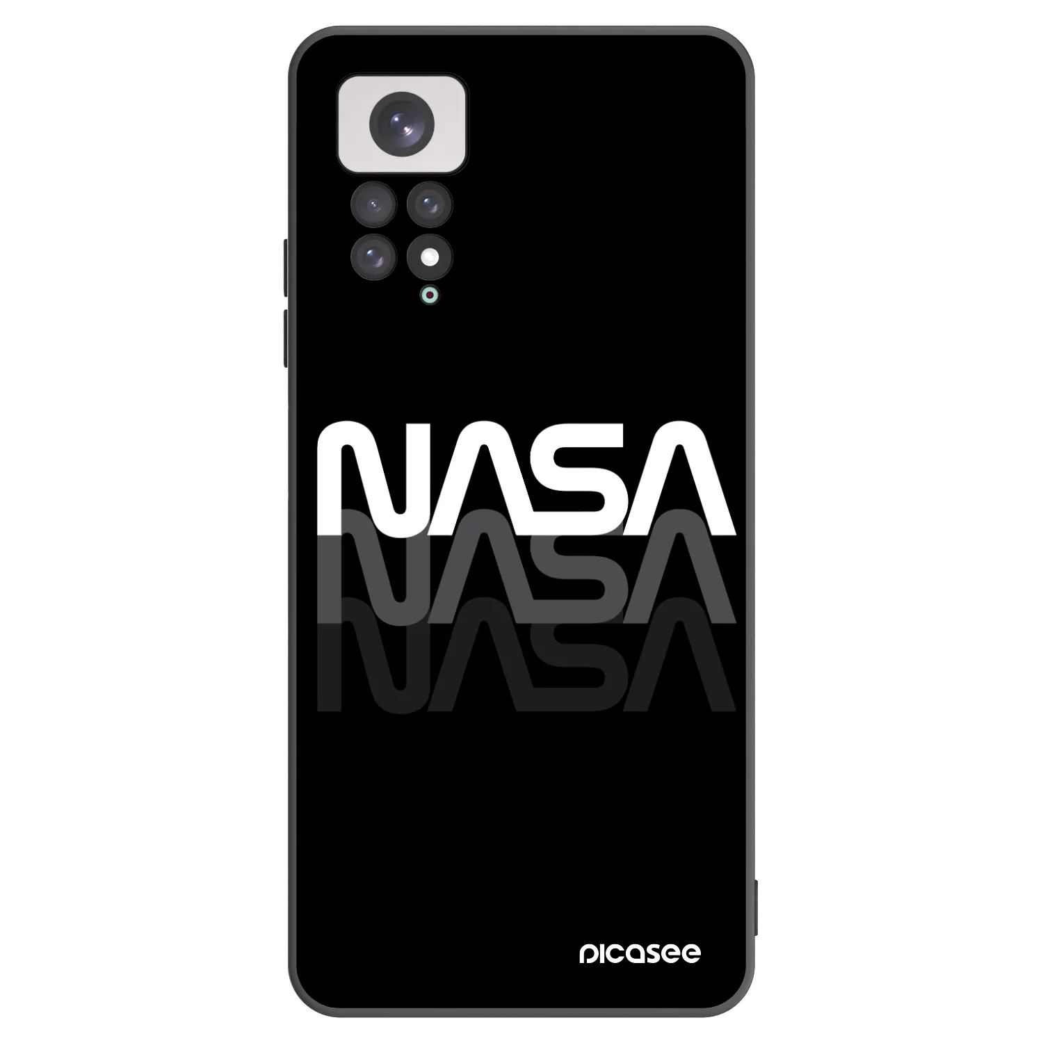Picasee silikonový černý obal pro Xiaomi Redmi Note 11 - NASA Triple