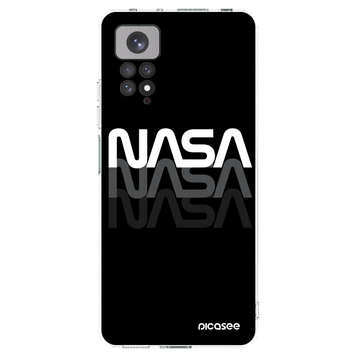Picasee silikonový průhledný obal pro Xiaomi Redmi Note 11 - NASA Triple