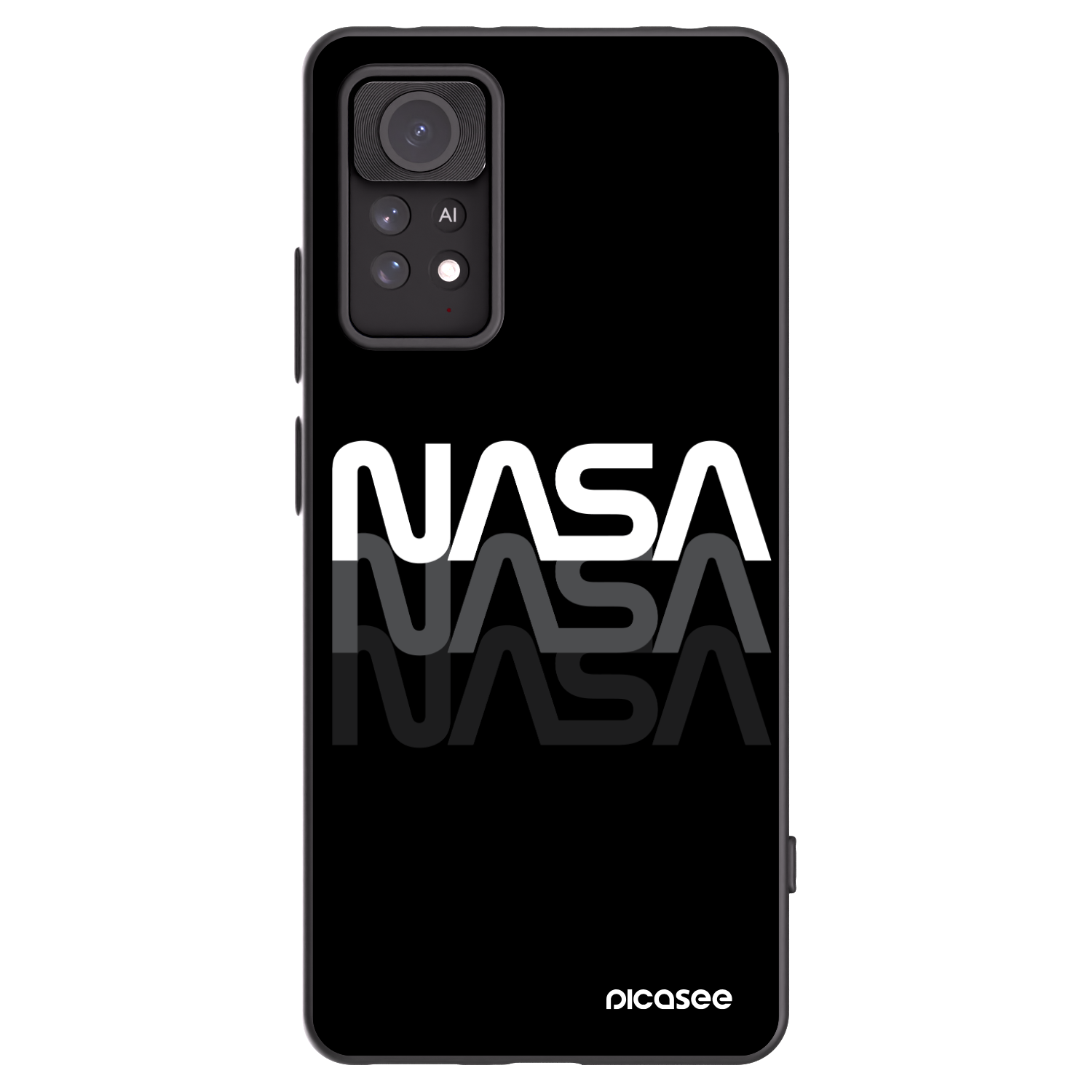 Picasee silikonový černý obal pro Xiaomi Redmi Note 11 Pro - NASA Triple