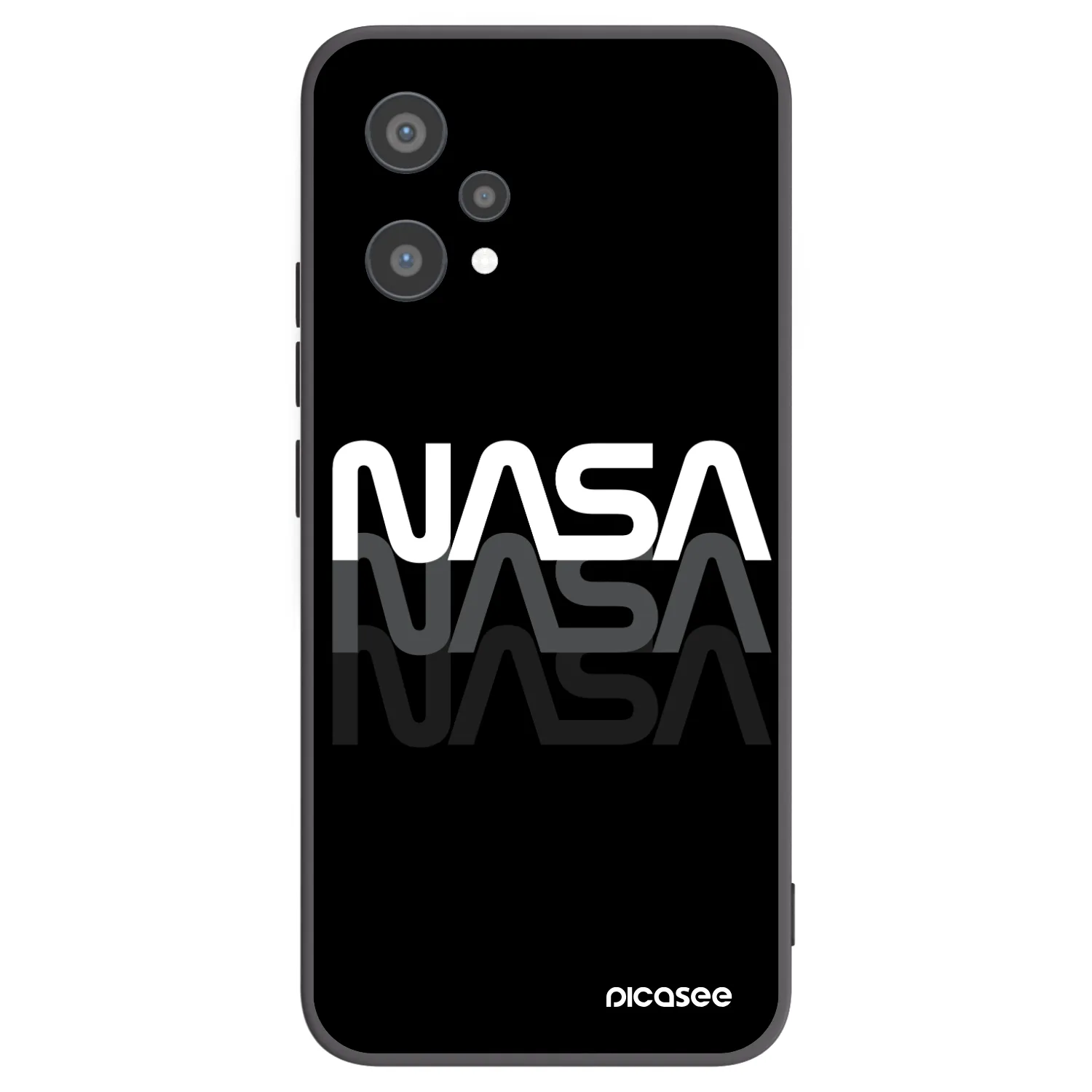 Picasee silikonový černý obal pro Realme 9 Pro 5G - NASA Triple
