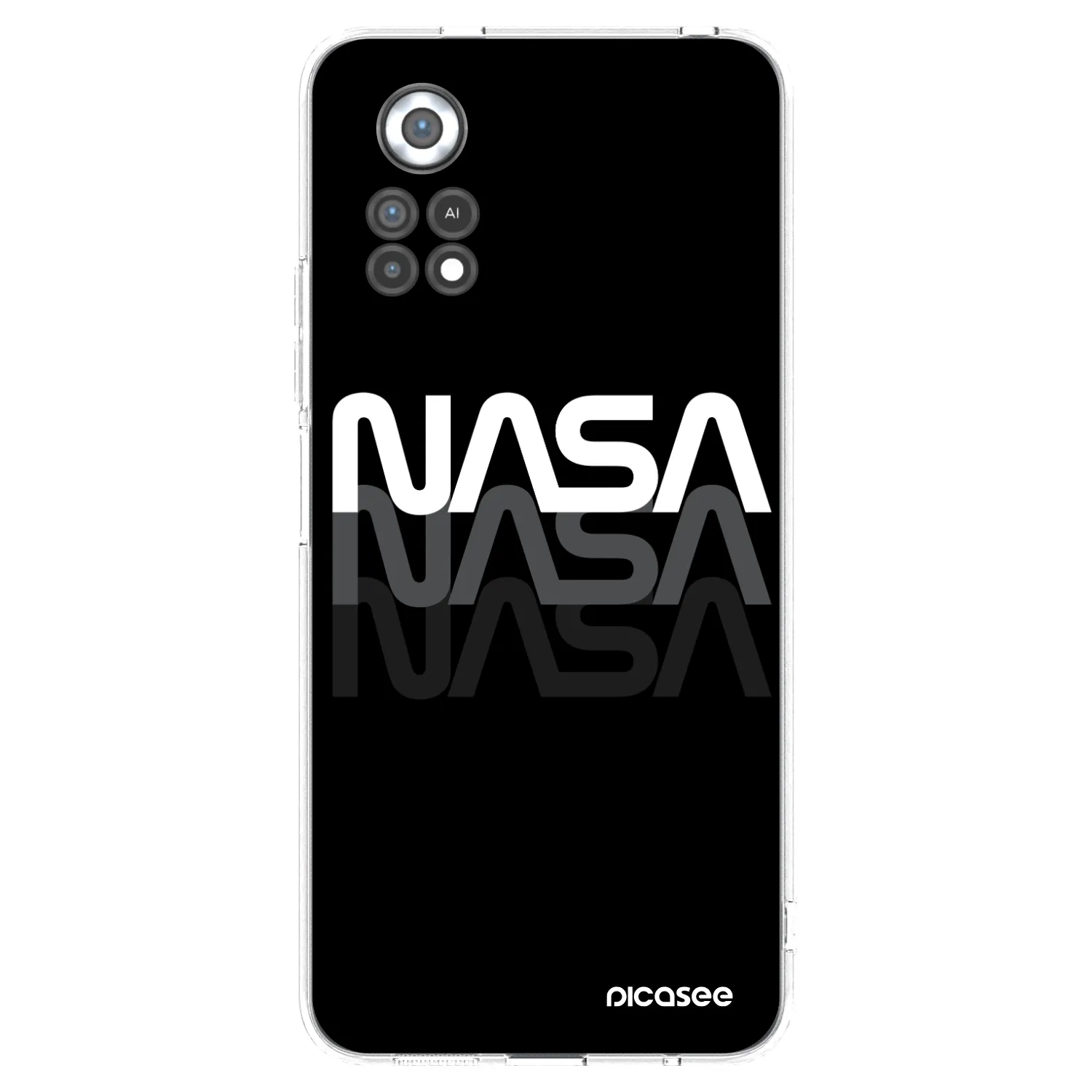 Picasee silikonový průhledný obal pro Xiaomi Poco X4 Pro 5G - NASA Triple