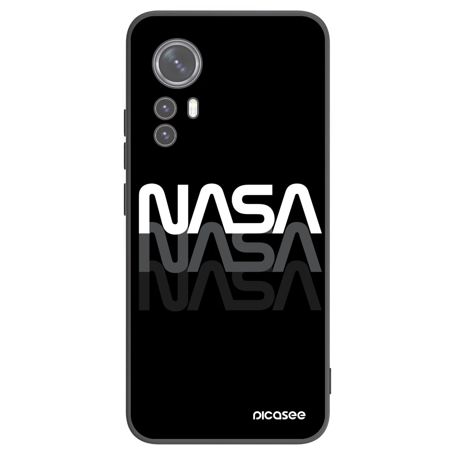 Picasee silikonový černý obal pro Xiaomi 12 - NASA Triple