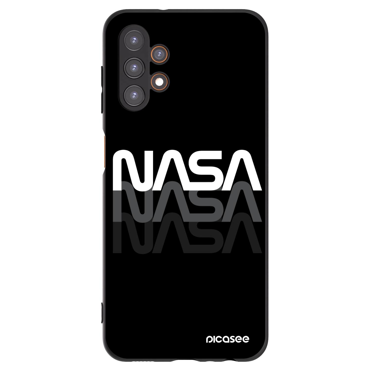 Picasee silikonový černý obal pro Samsung Galaxy A13 4G A135 - NASA Triple