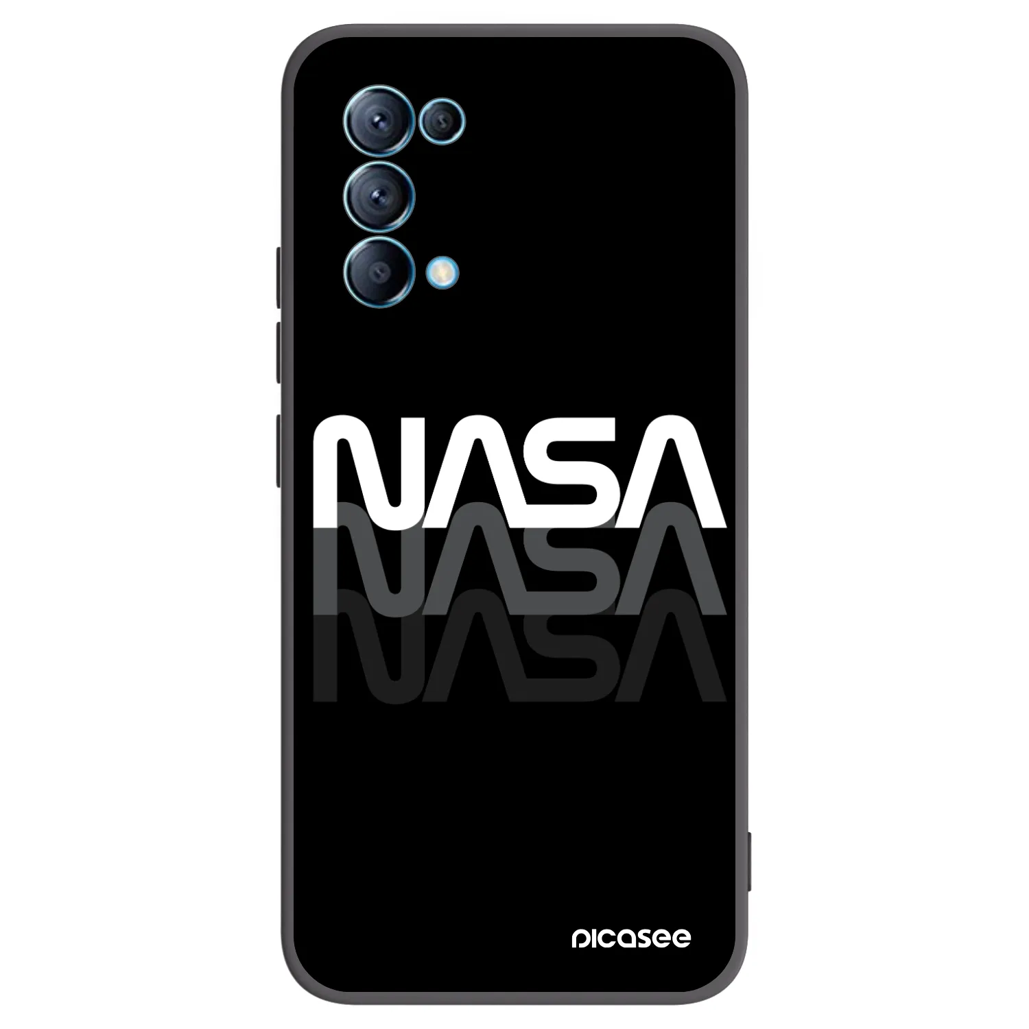 Picasee silikonový černý obal pro OPPO Reno 5 5G - NASA Triple